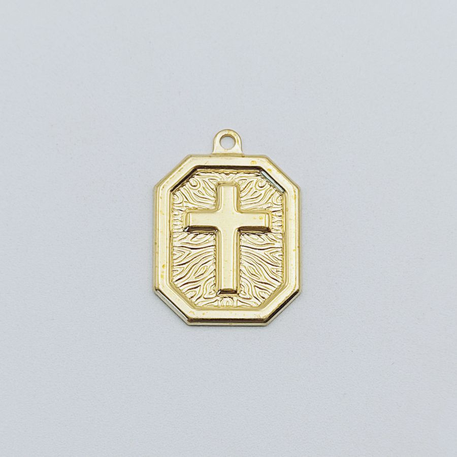 Placa octagonal com cruz - Image 2