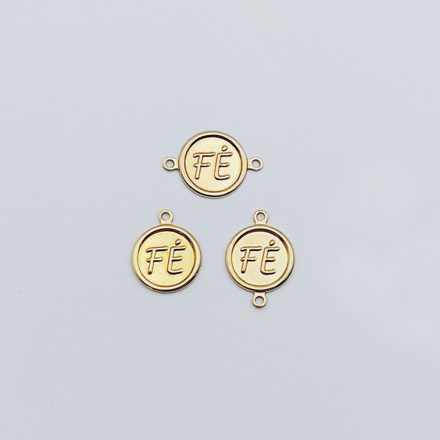 Medalha redonda 11mm FÉ - Image 3