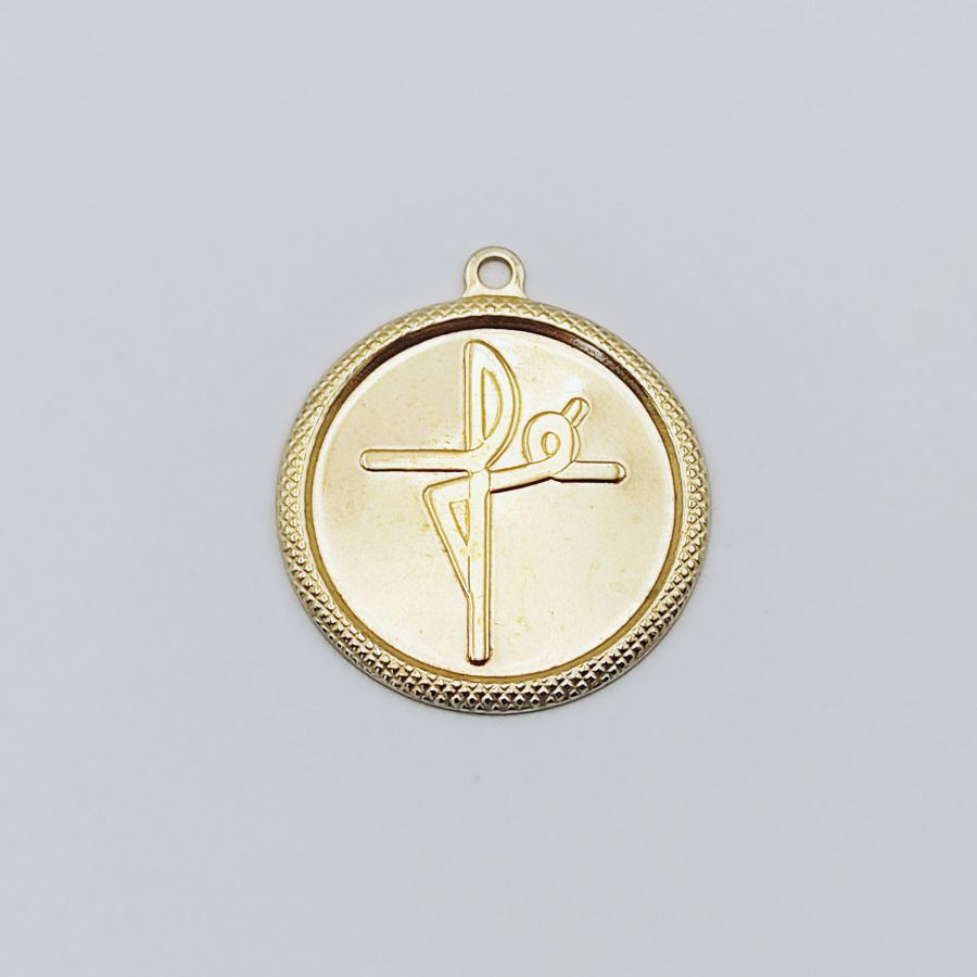 Medalha redonda grande Fé