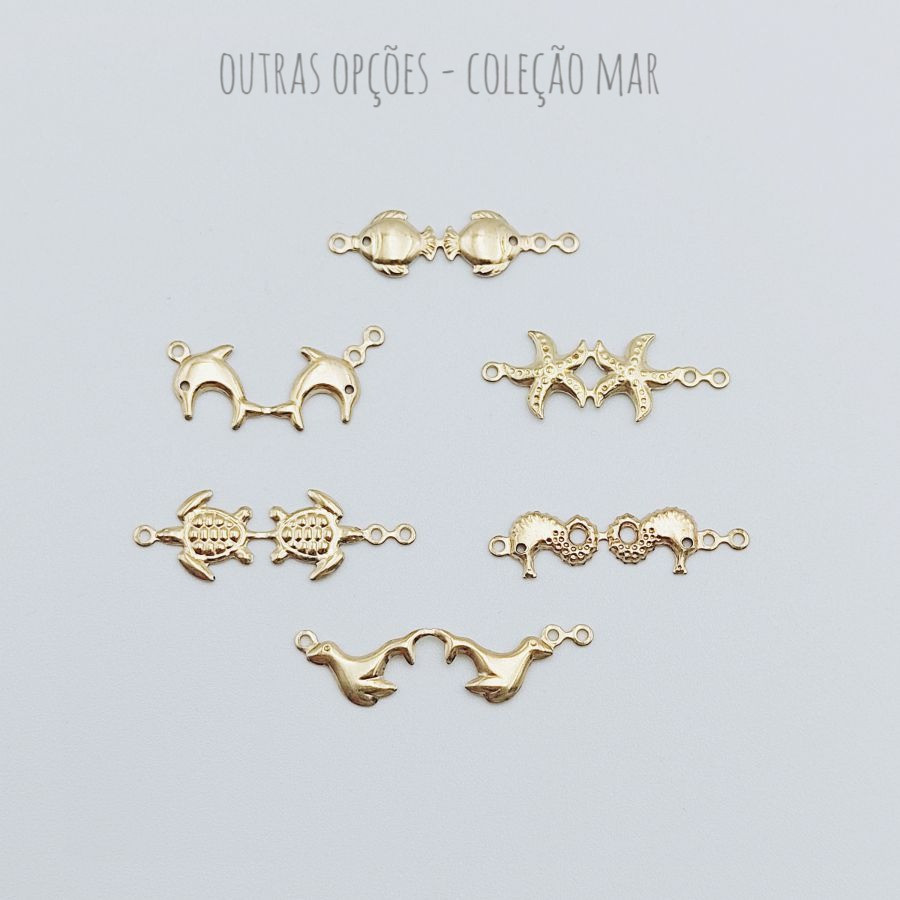 Estrela do mar 1 argola dupla (peça vendida aberta )