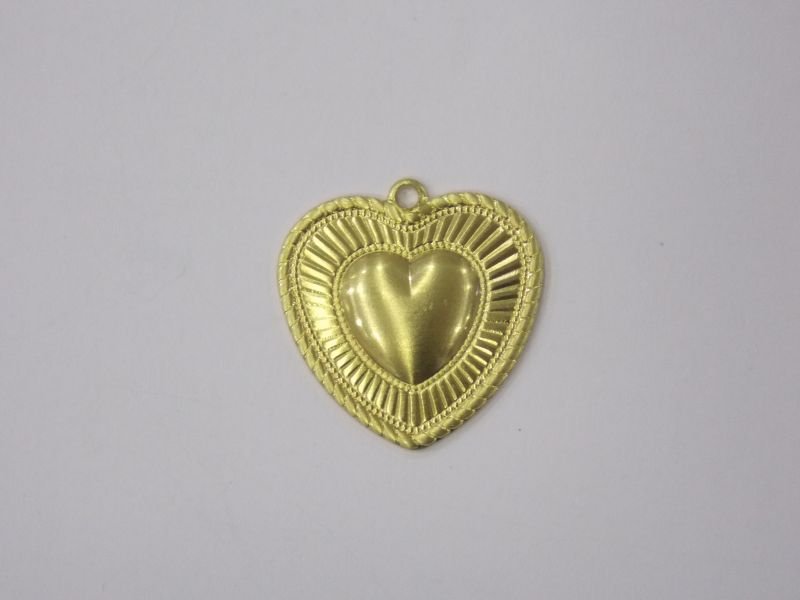 Coração 17mm Borda Corda C/ Detalhe Centro C/ Cab