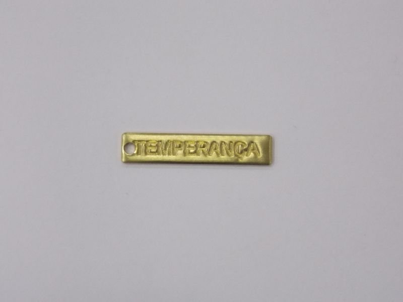 Placa 20mm Temperança C/ 1 Furo