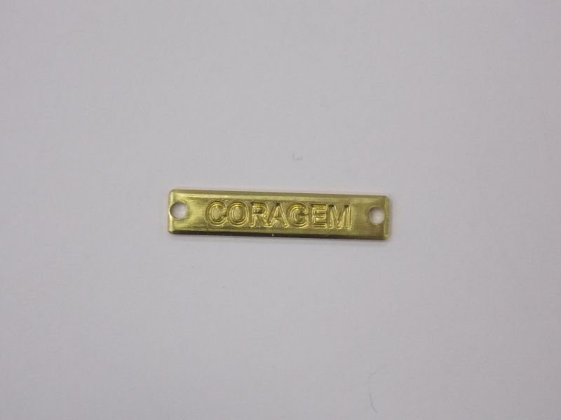 Placa 20mm Coragem C/ 2 Furo