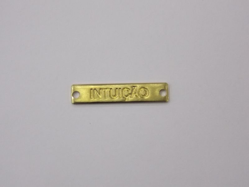 Placa 20mm Intuição C/ 2 Furo