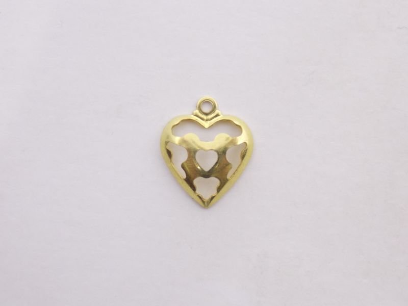 Coração 12mm Vazado Pequeno - Metade