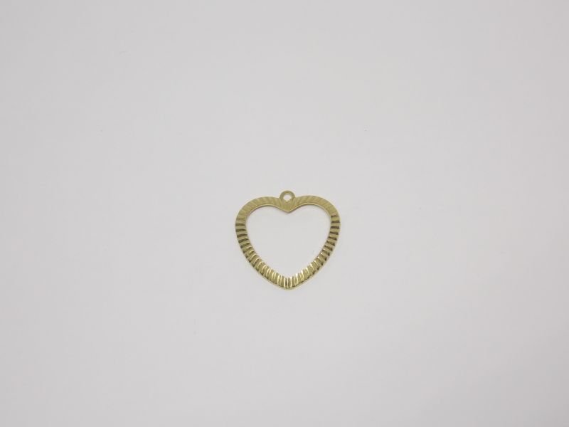 Coração 17mm Vazado Estampa Diamantada C/ Cab