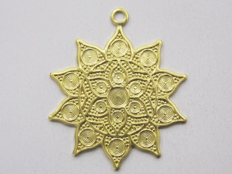 Pingente Mandala 30mm P/ Pedra Base Reta