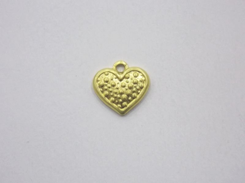 Coração 7mm Borda Lisa C/ Bolinhas C/ Cabeça