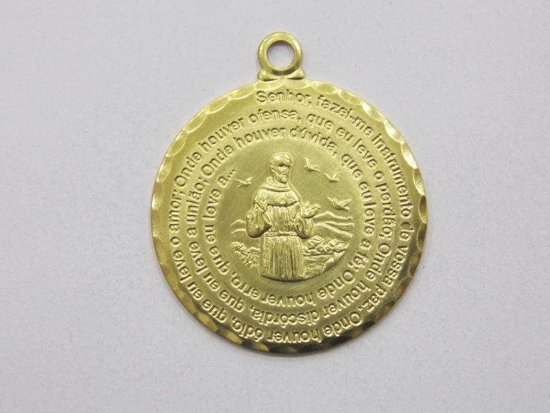 Medalha 25mm C/ São Francisco Estampado