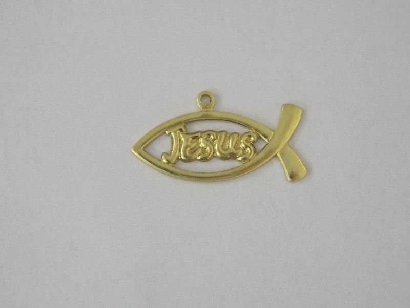 Pingente 25mm Simbolo Cristao Vaz C/ Jesus C/ 1 Cabeça