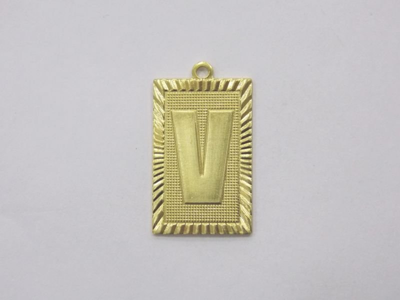 Retang 20mm Letra "v" C/ 1 Cab Ret C/ Borda Diam