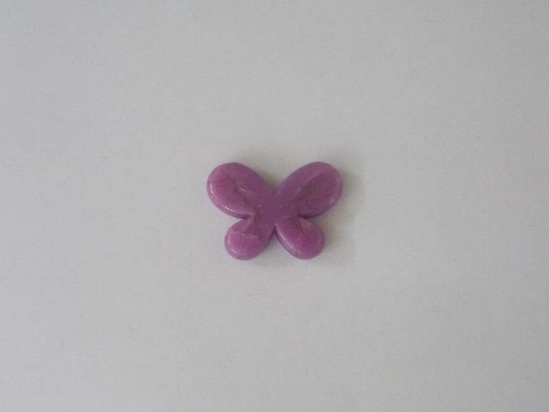 Borboleta Acrilica Lilas C/ Furo Passante 12x16mm