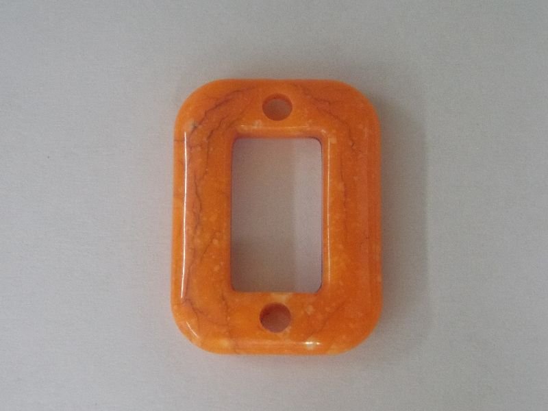 Quadrado Vaz Acrilico Coral C/ 1 Furo Encima 1 Embaixo 20x27