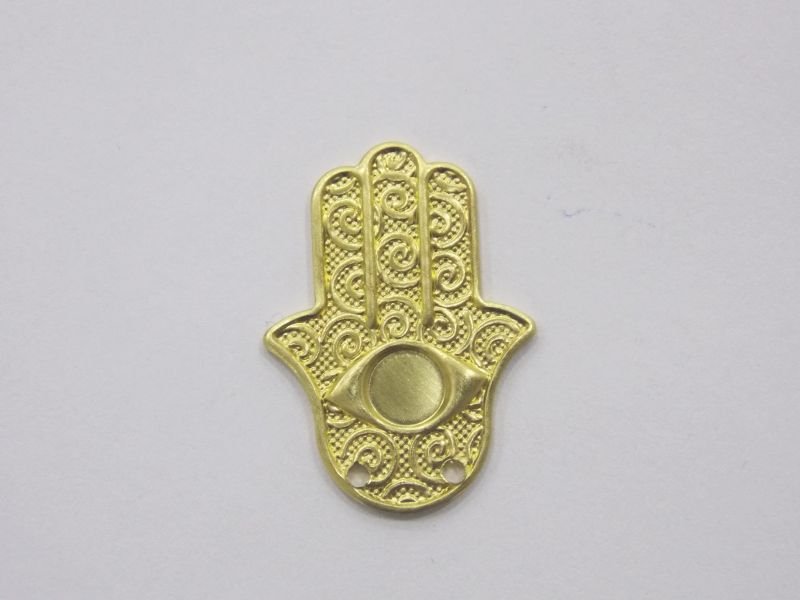 Mão Hamsa 20mm C/ 2 Cabeças P/ Escapulário