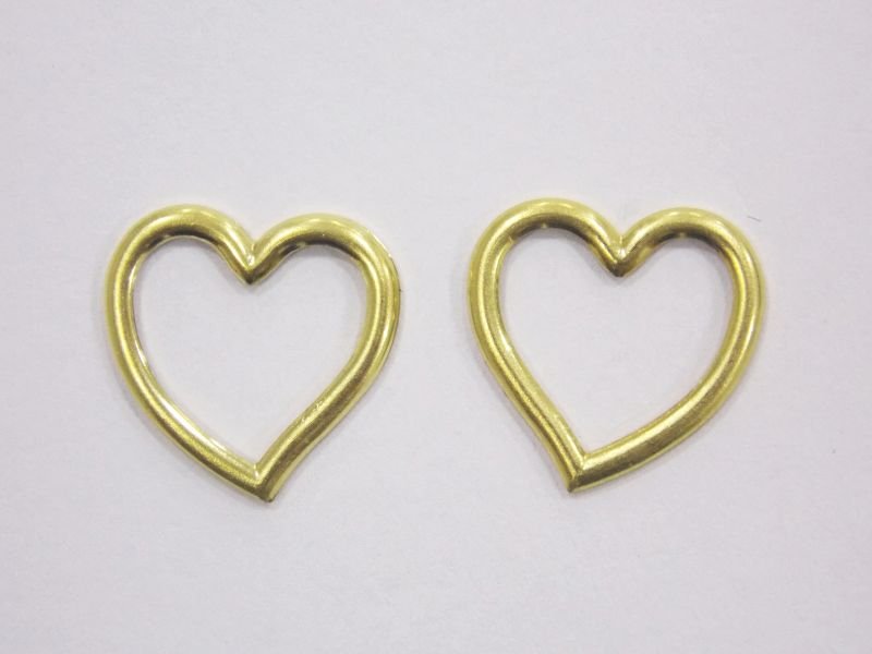 Coraçao 14mm Vazado S/ Cabeça Separar Lado