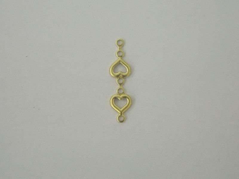 Coraçao Duplo Mini Vazado 6mm C/ 2 Cabeça