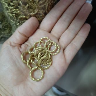 ARGOLA DE 2 FIOS QUADRADOS TORCIDOS 3X14 - Image 4